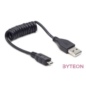 Gembird USB A - USB micro B M,M adatkábel 0.6m csavart fekete