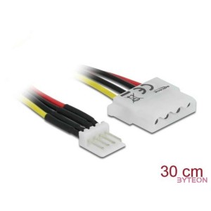 Delock Floppy Power - Molex Power 4pin M,F tápkábel 0.3m