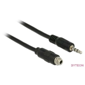 Delock Jack stereo 3,5mm M,F audio kábel 1m panel-mount fekete
