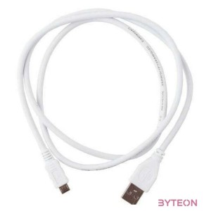 Gembird USB A - USB micro B M,M adatkábel 1m fehér