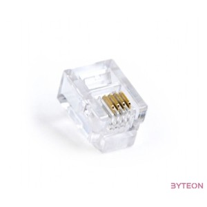 Gembird RJ25 csatlakozó dugó 6P4C 100db