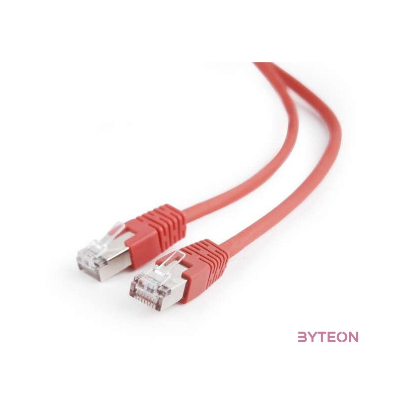 Gembird RJ45 CAT5e FTP M,F adatkábel 1m piros