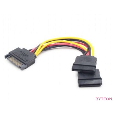 Gembird SATA Power - 2db SATA Power F,M tápkábel 0.15m