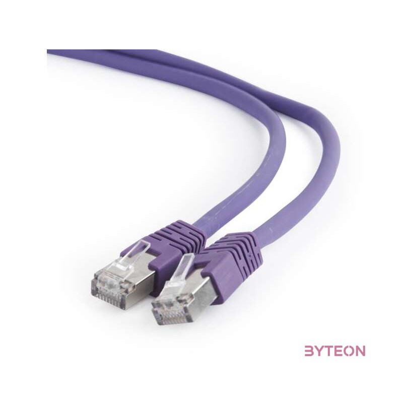 Gembird RJ45 CAT6A FTP M,M adatkábel 5m lila LSZH