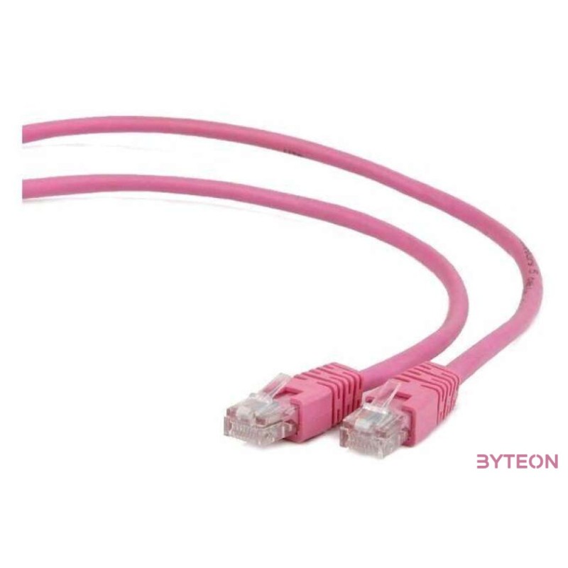 Gembird RJ45 CAT5e UTP M,M adatkábel 5m rózsaszín