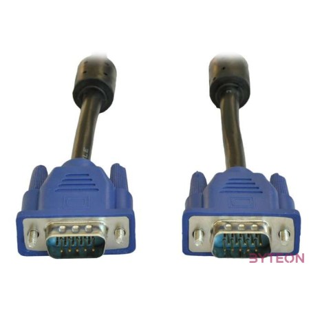 Akyga AK-AV-07 VGA M,M video jelkábel 3m fekete-kék