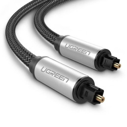 UGREEN AV108 Toslink audio optikai kábel, fonott alumínium, 1 m (szürke)