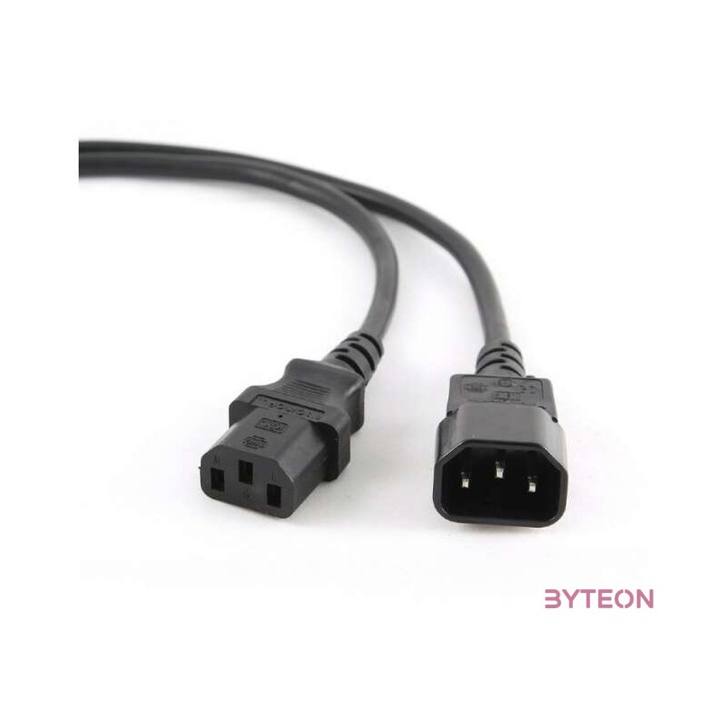 Gembird C13 - C14 F,M tápkábel 1.8m fekete