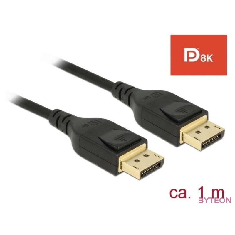 Delock DisplayPort 1.4 M,M video jelkábel 1m fekete
