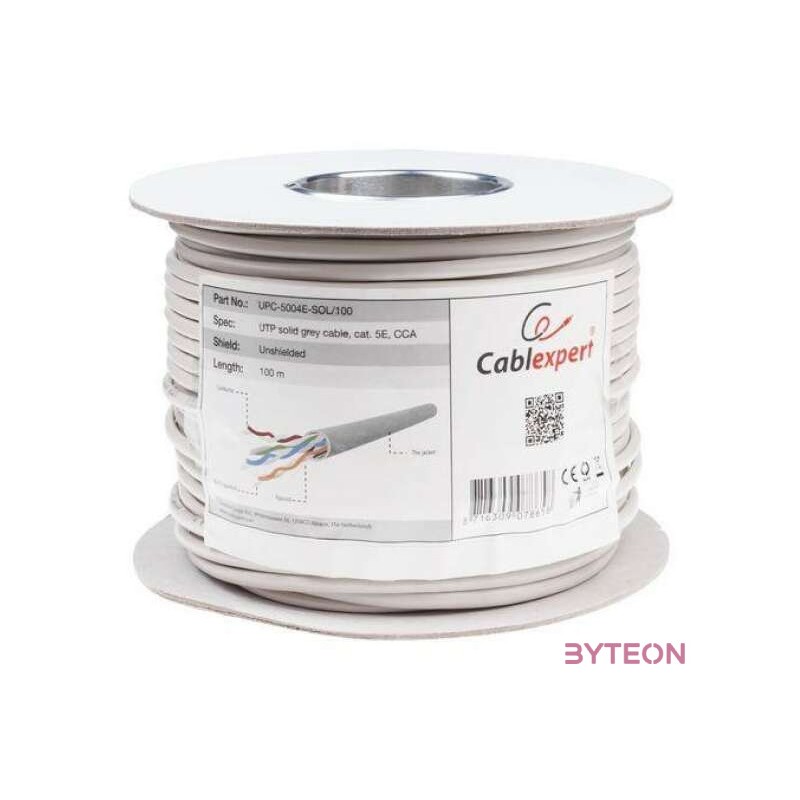 Gembird fali CAT5e UTP adatkábel 100m szürke