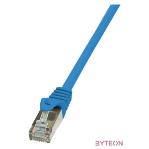 LogiLink RJ45 CAT5e F,UTP M,M adatkábel 0.25m AWG26 kék