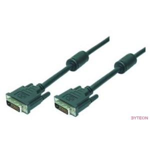 LogiLink DVI-D M,M video jelkábel 2m fekete Dual Link
