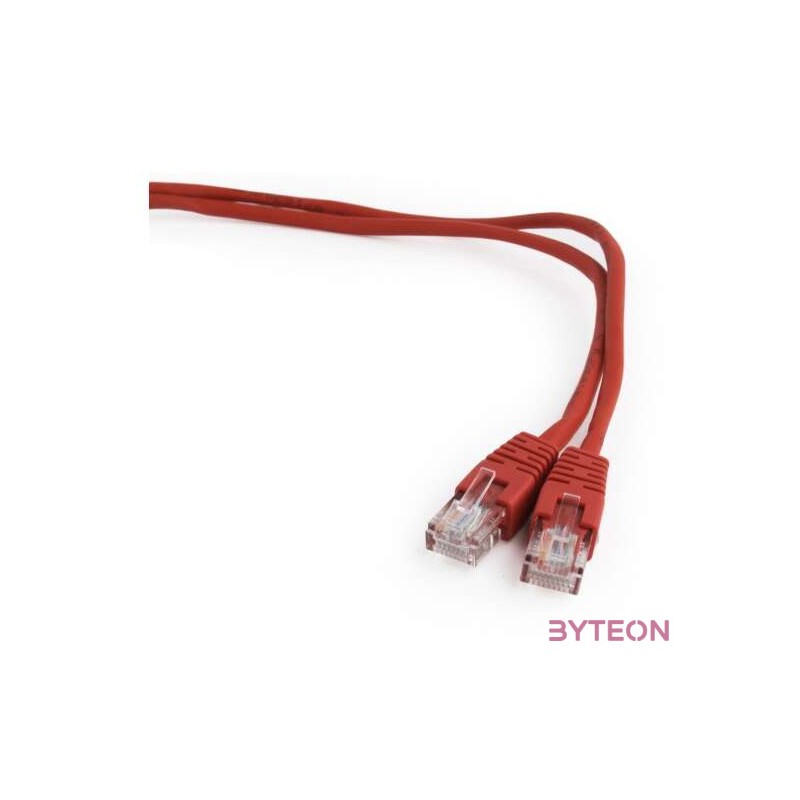 Gembird RJ45 CAT5e UTP M,M adatkábel 1m piros