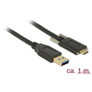 Delock USB 3.1 A Gen 2 - USB 3.1 C Gen 2 M,M adatkábel 1m fekete