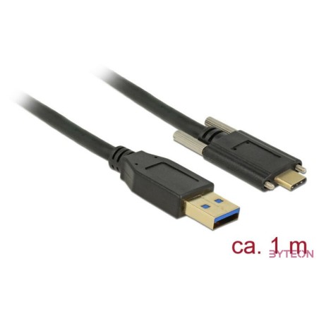 Delock USB 3.1 A Gen 2 - USB 3.1 C Gen 2 M,M adatkábel 1m fekete