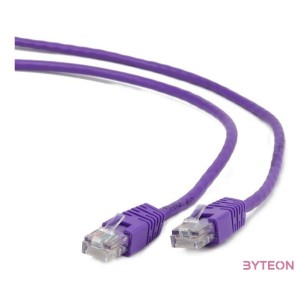 Gembird RJ45 CAT5e UTP M,M adatkábel 0.5m lila
