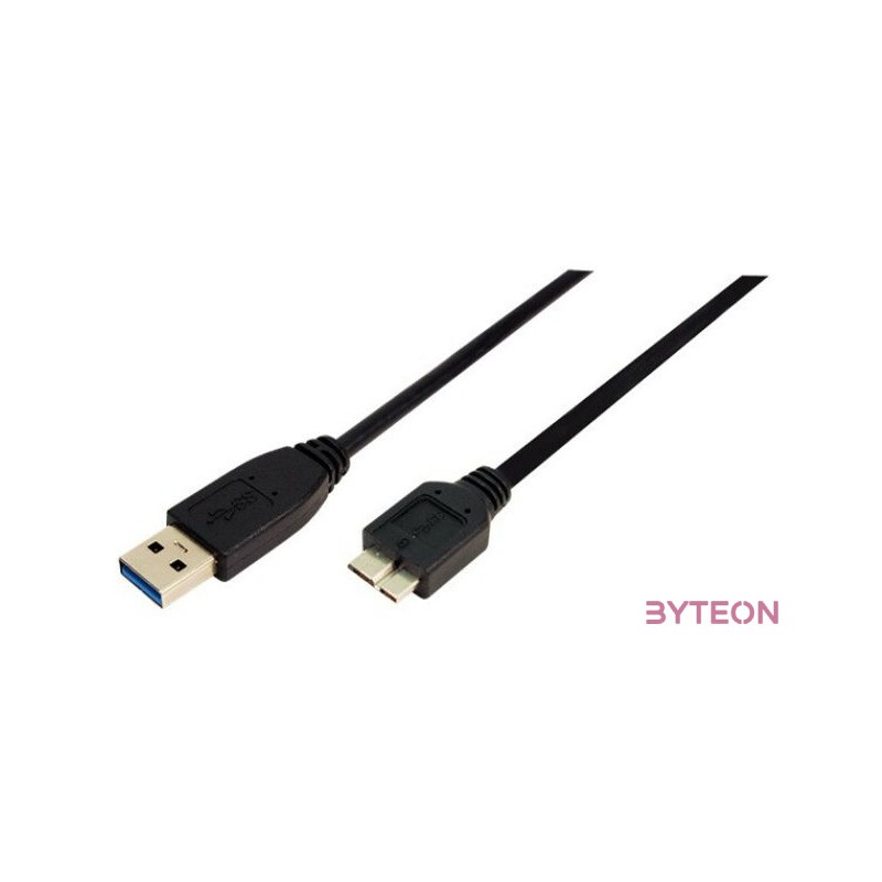 LogiLink USB 3.0 A - USB 3.0 micro B M,M adatkábel 1m fekete