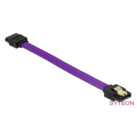 Delock SATA 3 F,F adatkábel 0.1m Premium lila