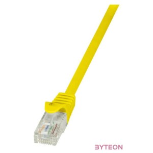 LogiLink RJ45 CAT5e UTP M,M adatkábel 0.5m AWG26 sárga