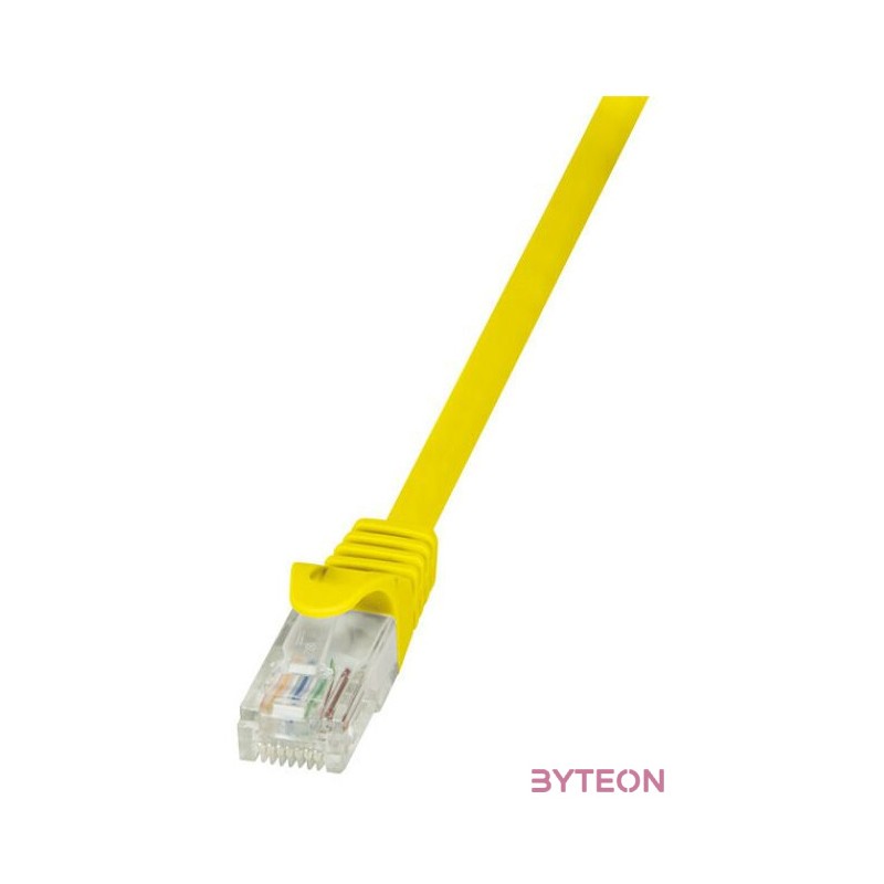 LogiLink RJ45 CAT5e UTP M,M adatkábel 0.5m AWG26 sárga