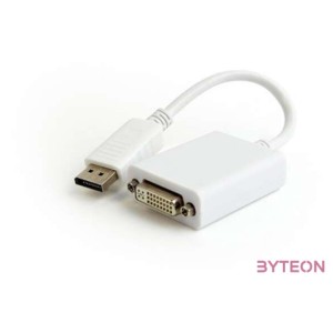 Gembird DisplayPort 1.2 - DVI-D Dual Link M,F adapter 0.1m fehér