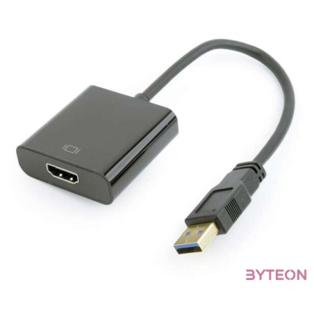 Gembird USB 3.0 A - HDMI M,F adapter 0.2m fekete