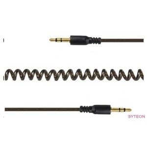 Gembird Jack stereo 3,5mm M,M audio kábel 1.8m fekete spirál
