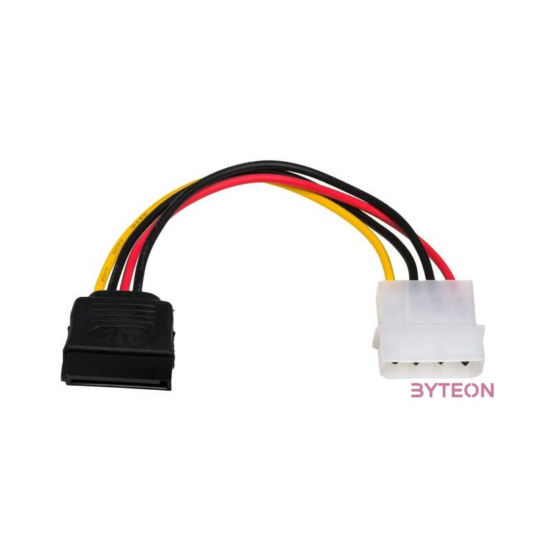 Akyga AK-CA-17 Molex Power 4pin - SATA Power M,F adapter 0.15m