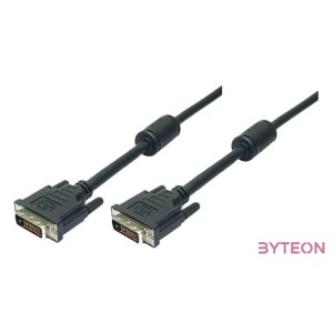 LogiLink DVI-D M,M video jelkábel 2m fekete Dual Link