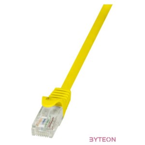 LogiLink RJ45 CAT5e UTP M,M adatkábel 0.5m AWG26 sárga