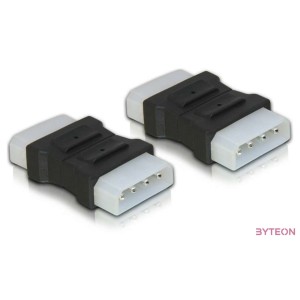 Delock Molex Power 4pin M,M adapter fekete