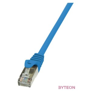 LogiLink RJ45 CAT5e F,UTP M,M adatkábel 0.25m AWG26 kék
