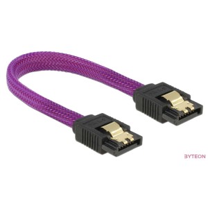 Delock SATA 3 F,F adatkábel 0.1m Premium lila
