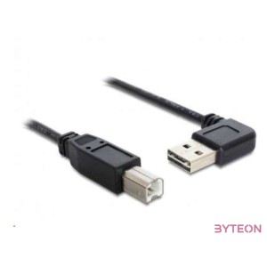 Delock Easy-USB - USB 2.0 B M,M adatkábel 0.5m fekete 90°,egyenes
