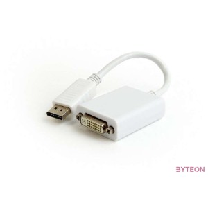 Gembird DisplayPort 1.2 - DVI-D Dual Link M,F adapter 0.1m fehér
