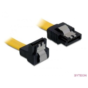 Delock SATA 3 F,F adatkábel 0.2m le,egyenes sárga
