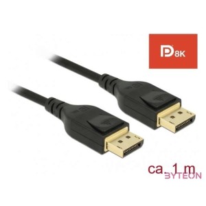 Delock DisplayPort 1.4 M,M video jelkábel 1m fekete
