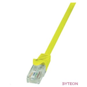 LogiLink RJ45 CAT5e UTP M,M adatkábel 0.5m AWG26 sárga