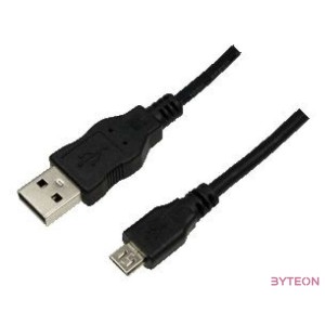 LogiLink USB 2.0 A - USB 2.0 micro B M,M adatkábel 5m fekete