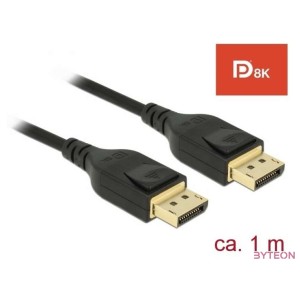 Delock DisplayPort 1.4 M,M video jelkábel 1m fekete