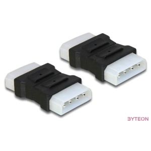 Delock Molex Power 4pin M,M adapter fekete