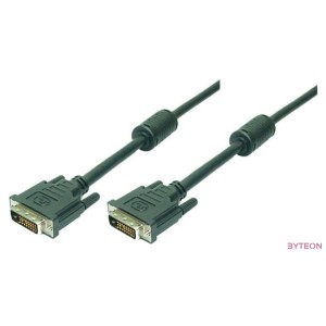 LogiLink DVI-D M,M video jelkábel 2m fekete Dual Link