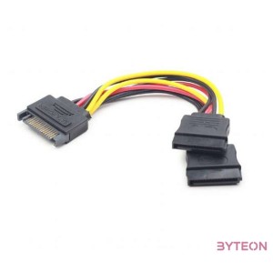 Gembird SATA Power - 2db SATA Power F,M tápkábel 0.15m