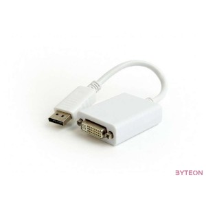 Gembird DisplayPort 1.2 - DVI-D Dual Link M,F adapter 0.1m fehér