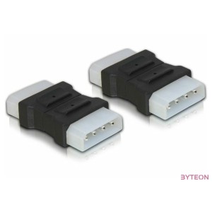 Delock Molex Power 4pin M,M adapter fekete