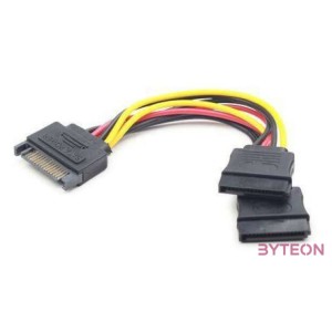 Gembird SATA Power - 2db SATA Power F,M tápkábel 0.15m