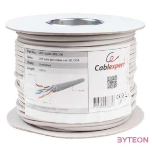 Gembird fali CAT5e UTP adatkábel 100m szürke