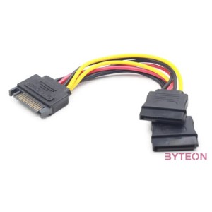 Gembird SATA Power - 2db SATA Power F,M tápkábel 0.15m