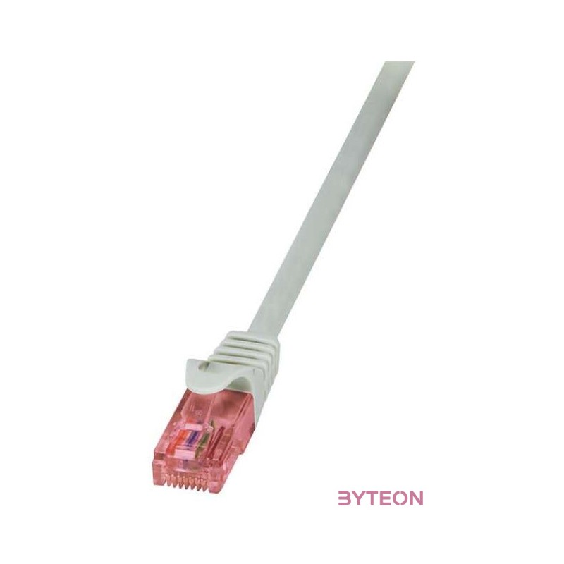 LogiLink RJ45 CAT6 UTP M,M adatkábel 3m AWG24 szürke