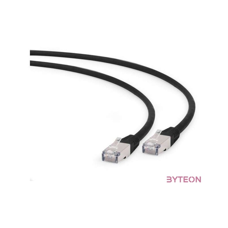 Gembird RJ45 CAT6A FTP M,M adatkábel 5m fekete LSZH